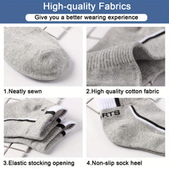 Men's Mid Crew Sport Socks Mesh Cotton Blend Breathable Socks