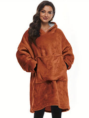 Women's Hooded Lounge Robe with Pockets