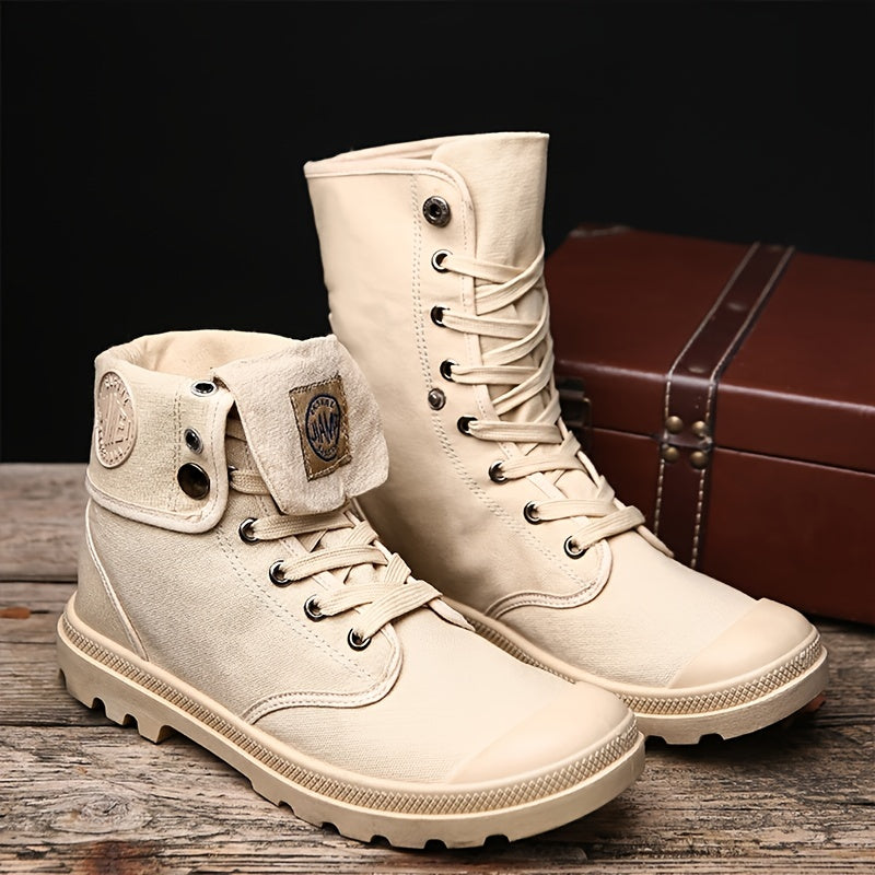 Men's Canvas Lightweight Solid Boots