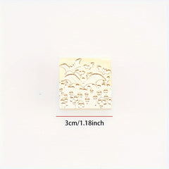Brass Square Paint Seal Cat Window Bat Plant Flower Pattern Wax Sealing Tool