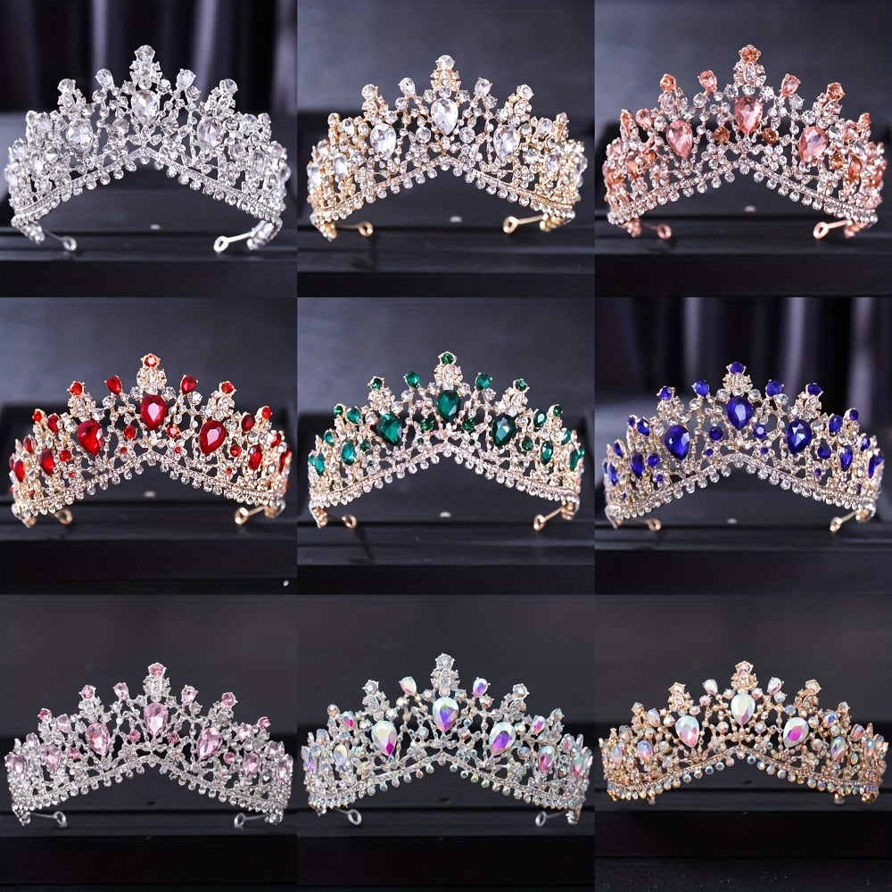 Baroque Wedding Crown Crystal Bride Tiaras Bridal Headpieces