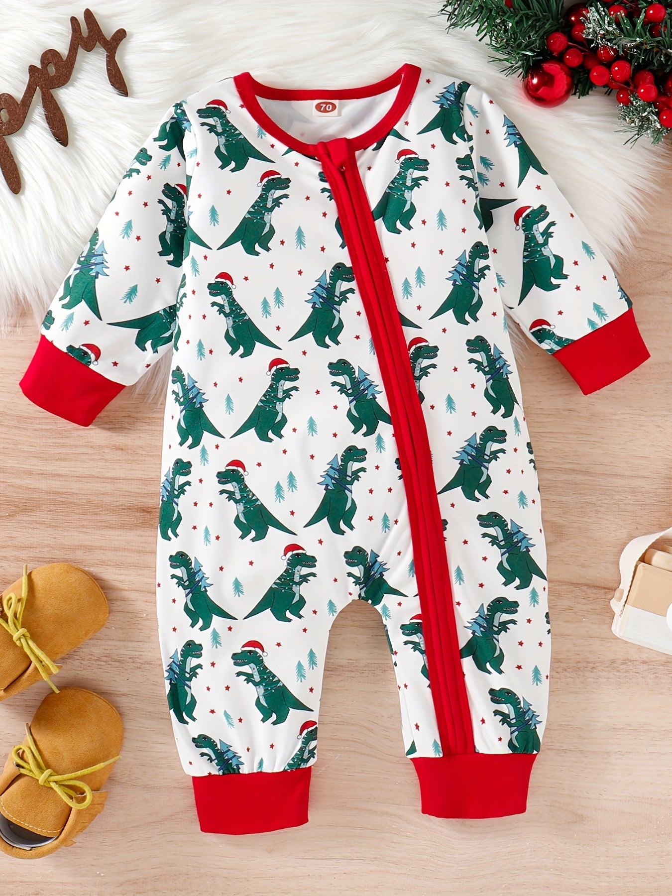 Cute Cartoon Print Long Sleeve Baby Bodysuit