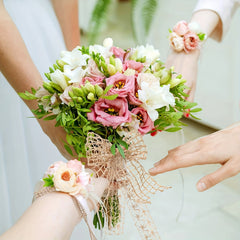 4pcs Burlap Ribbon Natural Jute Burlap Lace Ribbon Weeding Ri