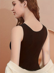 Floral Pattern Tank Top V-Neck Sleeveless Thermal Top