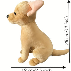 Brown Chihuahua Plush Toy: Perfect Home Decor for Kids Birthdays & Christmas