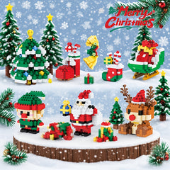14pcs Christmas Building Block Set for Home Decor & Gifting