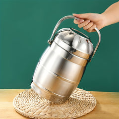 Stainless Steel Insulated Lunch Box 3 Layer Large Capacity Adult Rice Bucket