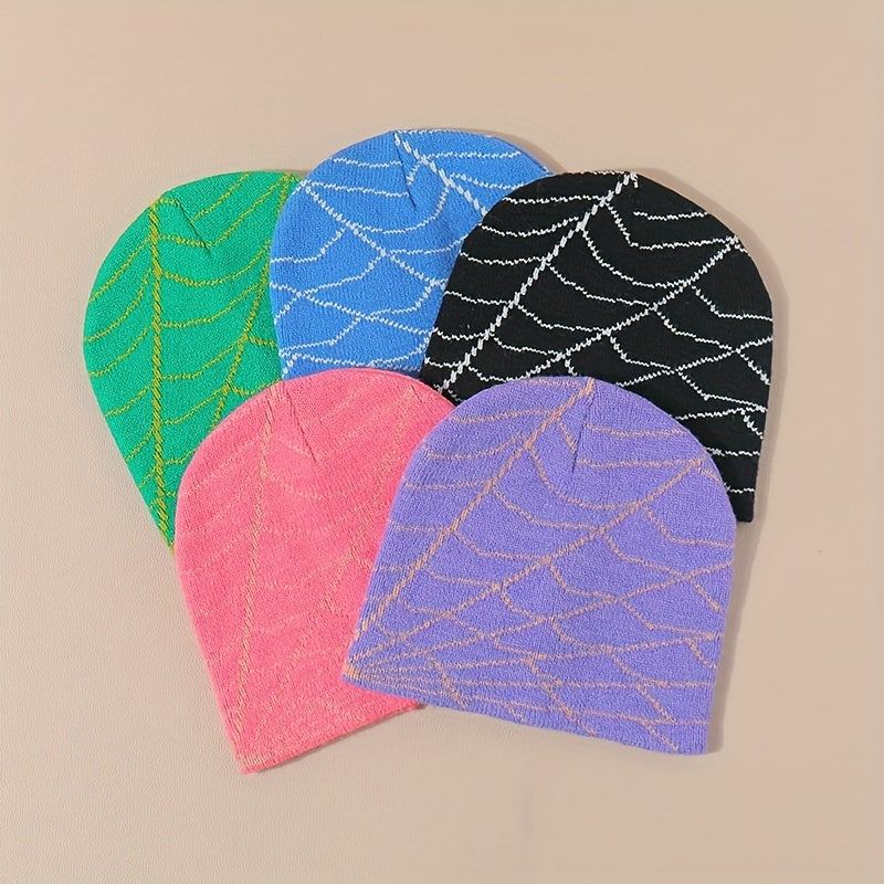 Y2K Spider Web Gothic Beanie Warm Knit Hat