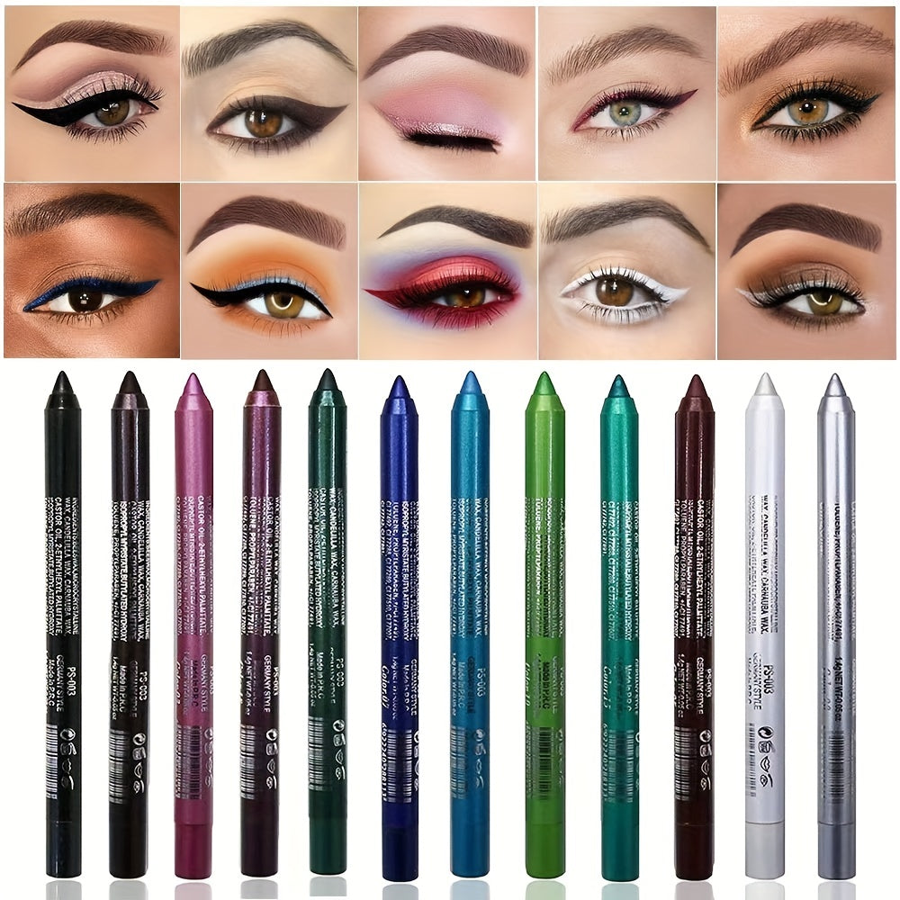Colorful Eyeliner Pen Waterproof Smudge Proof Pearly Eyeliner Glue Pen