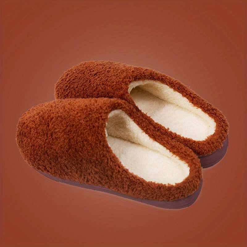 Women's Solid Warm & Comfy Slippers Soft Fleece Footwear