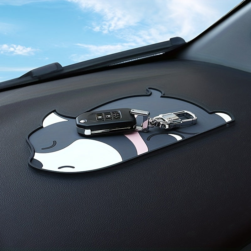 Cartoon Car Central Control Storage Mat Anti-slip Resistant Washable PVC