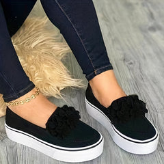 Women's Floral Loafers Slip On Shoes
