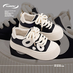 Women's Panda Pattern Platform Sneakers