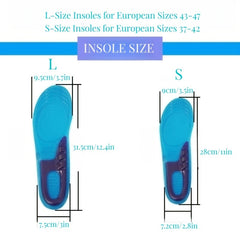 Shock Absorbing Gel Sports Insoles - Odor Resistant Basketball Shoe Inserts