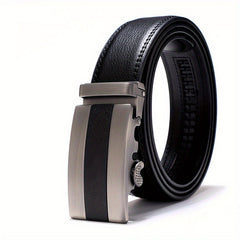 Calfskin Leather Auto Buckle Belts Business Pants Belt Men