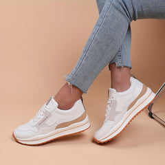Women's Lightweight Running Shoes Lace Up Thick Bottom Casual Sneakers