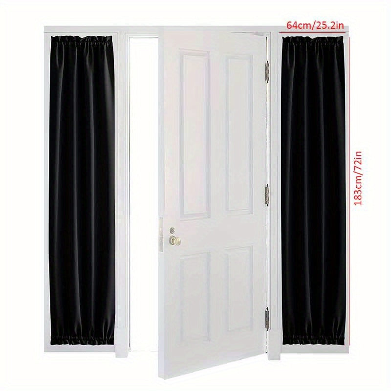 Solid French Blackout Door Curtain 66x173cm
