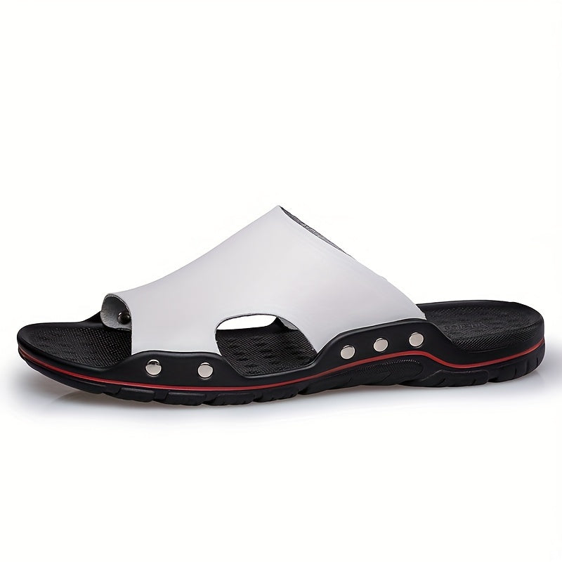 Men's Faux Leather Non Slip Sandals for Summer