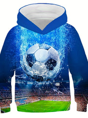 Kids Football Print Sweatshirt Hoodie