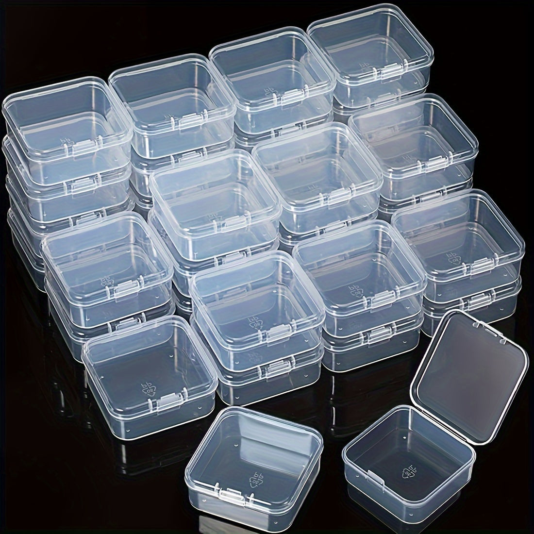 20pcs Small Plastic Boxes Mini Storage Containers Clear Beads Storage Containers