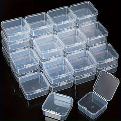 20pcs Small Plastic Boxes Mini Storage Containers Clear Beads Storage Containers