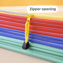 5pcs Waterproof Zipper Bags 5 Sizes 5 Colors Organizing School Supplies