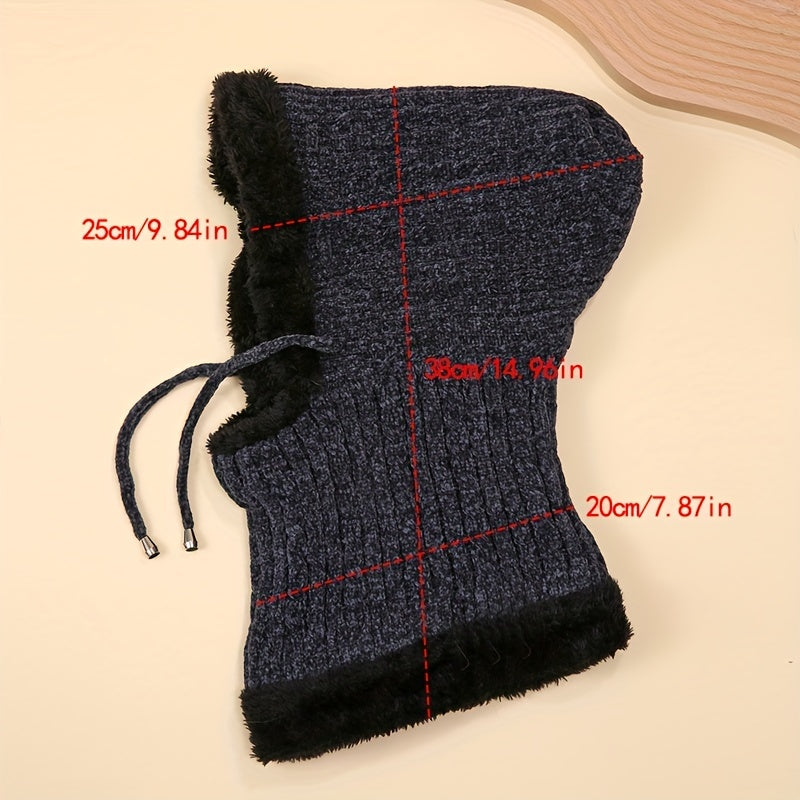 Knitted Plush Balaclava Full Cover Ski Mask Ear Protection