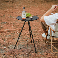 Portable Aluminum Round Table for Outdoor Dining and Camping