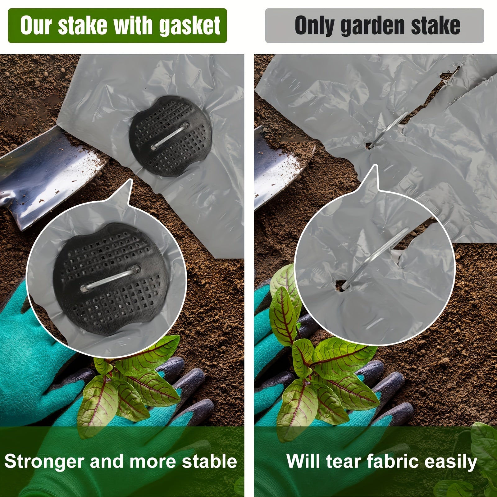 100pcs Landscape Nail Sets 50 Galvanized Garden Nails And 50 Washers Size 11