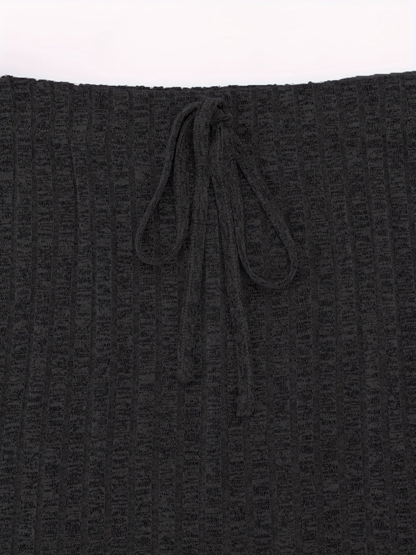 Solid Elastic Waist Skirt Casual High Waist Skirt For Spring & Summer