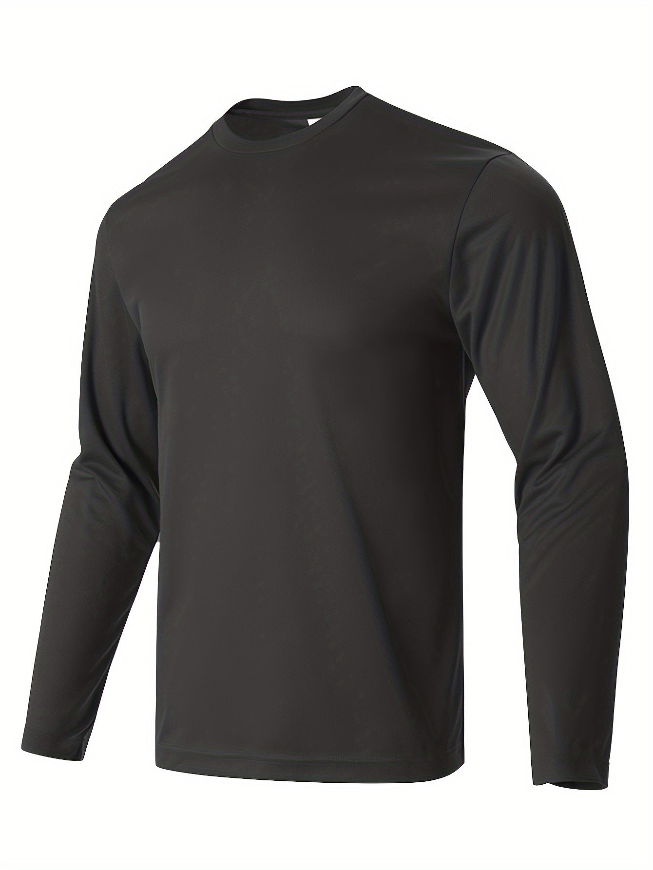 Men's Solid Long Sleeve T-Shirt Quick Dry Moisture Wicking