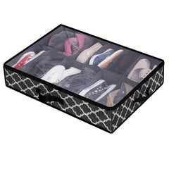 2pcs Under Bed Shoe Storage Organizer Foldable Fabric Shoes Container Box