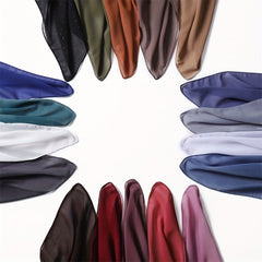 Solid Chiffon Headscarf Lightweight Sunscreen Square Scarf Windproof Headband
