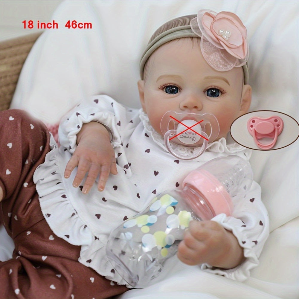 Realistic 18 Inch Reborn Baby Doll Newborn Girl Hand Painted