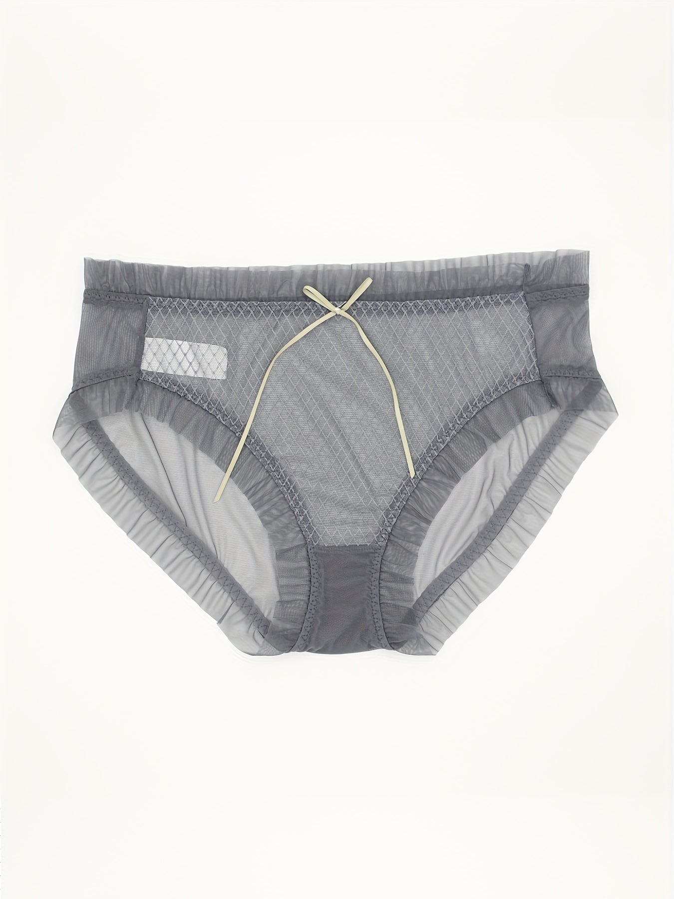 3 Pack Plus Size Panties Set Women's Plus Contrast Lace Underwear