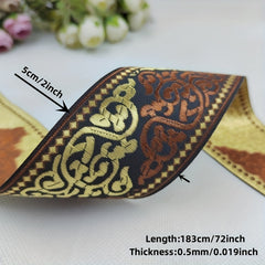 2 Yards Geometric Pattern Jacquard Lace Ribbon for DIY Sewing Crafts