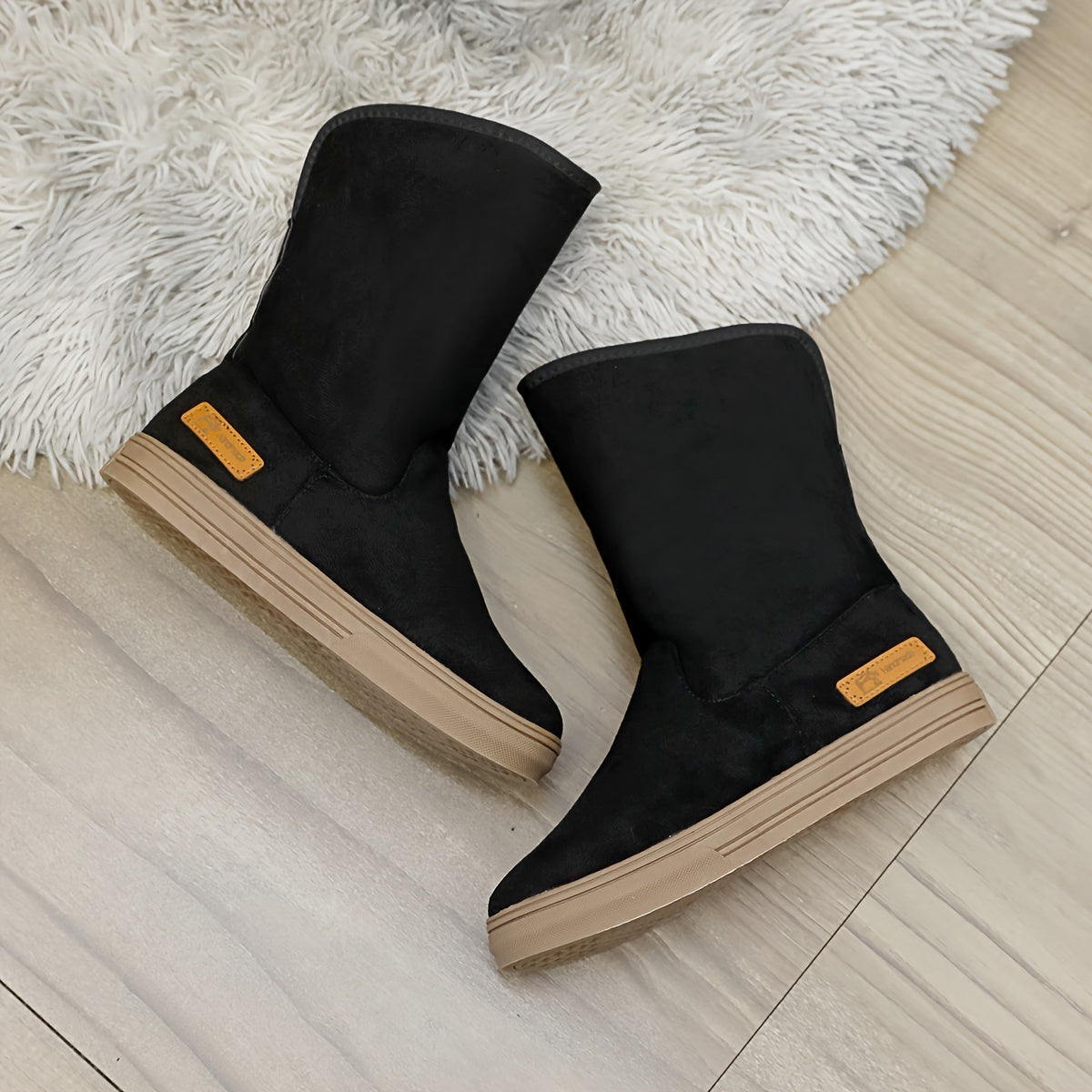 Women's Waterproof Snow Boots Slip-resistant Flat Heel Warm Winter Boots