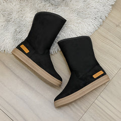 Women's Waterproof Snow Boots Slip-resistant Flat Heel Warm Winter Boots
