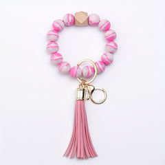 Colorful Tassel Keychain Beaded Bracelet Pendant