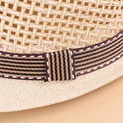 Kids Large Brim Sun Hat Straw Breathable Hollow Sunscreen Baby Hat