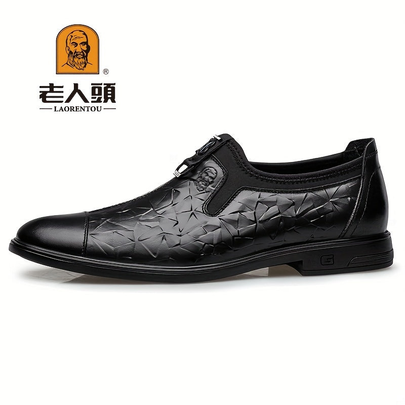 LAORENTOU Men's Leather Casual Business Shoes