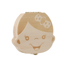 Baby Teeth Keepsake Box Wooden Corrosion Resistant Durable 12x4x1.2in
