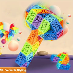 Educational Snake Cube Toy SENGSO 24 Segment Fidget Snake Cube Puzzle Toy