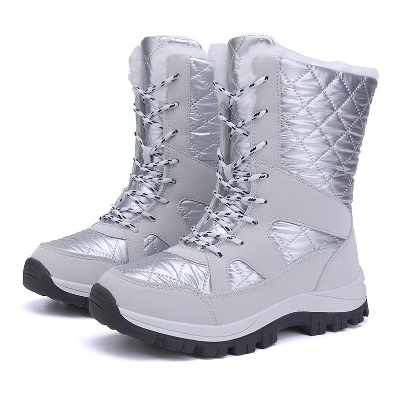 Women's Winter Insulated Snow Boots Warm Faux Fur Lined Mid Calf