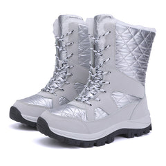 Women's Winter Insulated Snow Boots Warm Faux Fur Lined Mid Calf