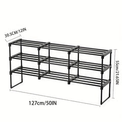 Plastic Shoes Rack Standing Storage Shelf Toiletry Storage