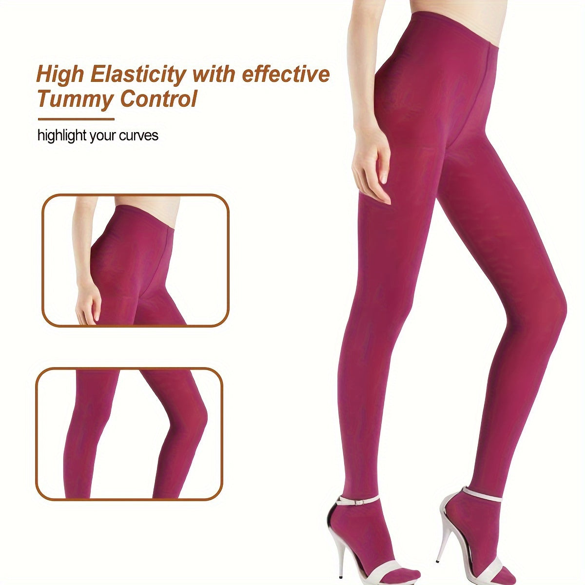 Slimming Leg Compression Pantyhose, Size Up for 8-15mmHg Support