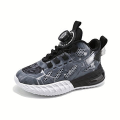 Boys' High Top Basketball Shoes - Breathable for Running & Training