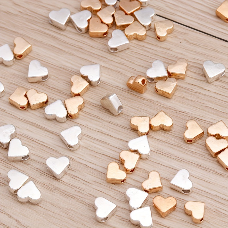30Pcs Heart Beads for Necklace Bracelet Making