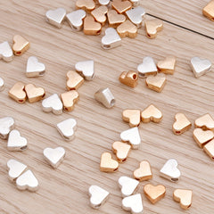 30Pcs Heart Beads for Necklace Bracelet Making